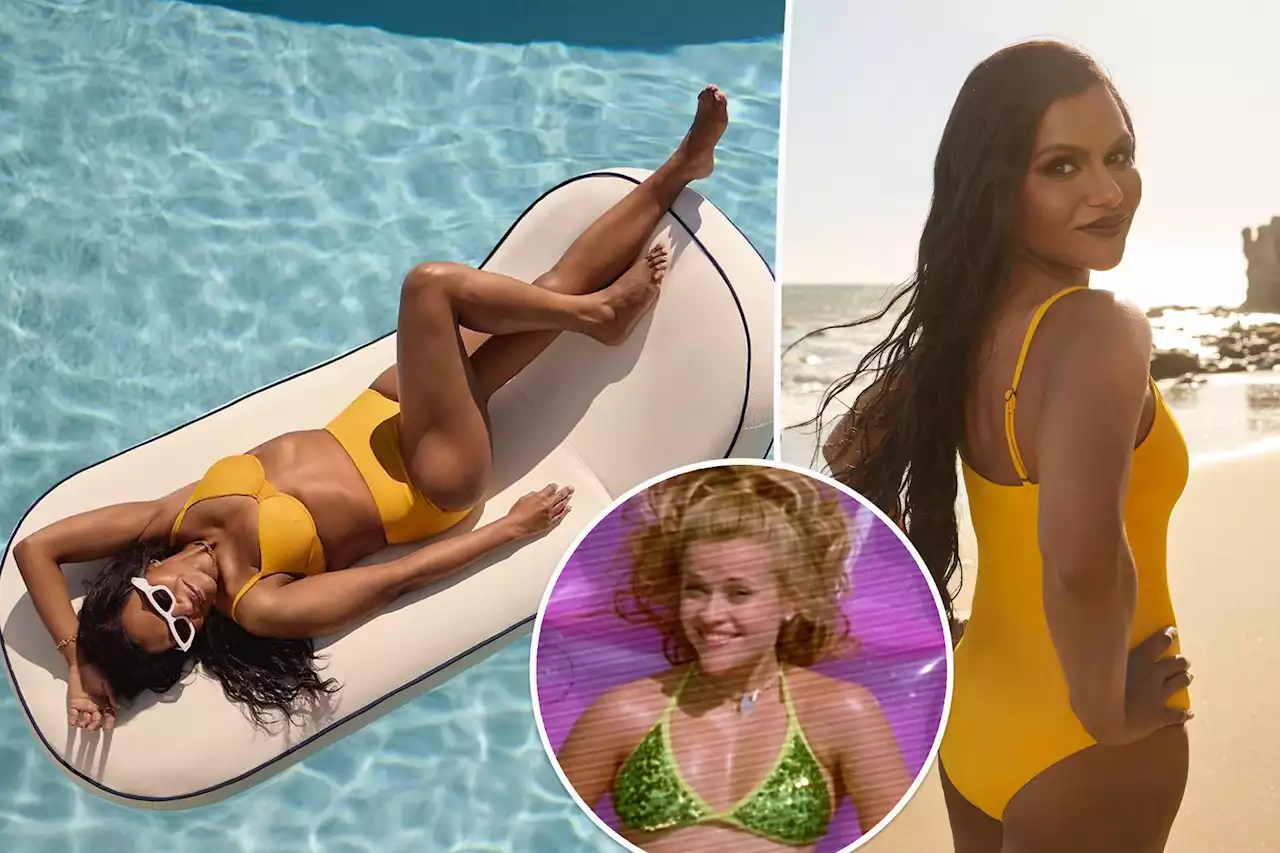 Slimmed-down Mindy Kaling re-creates iconic ‘Legally Blonde’ scene in bold yellow bikini