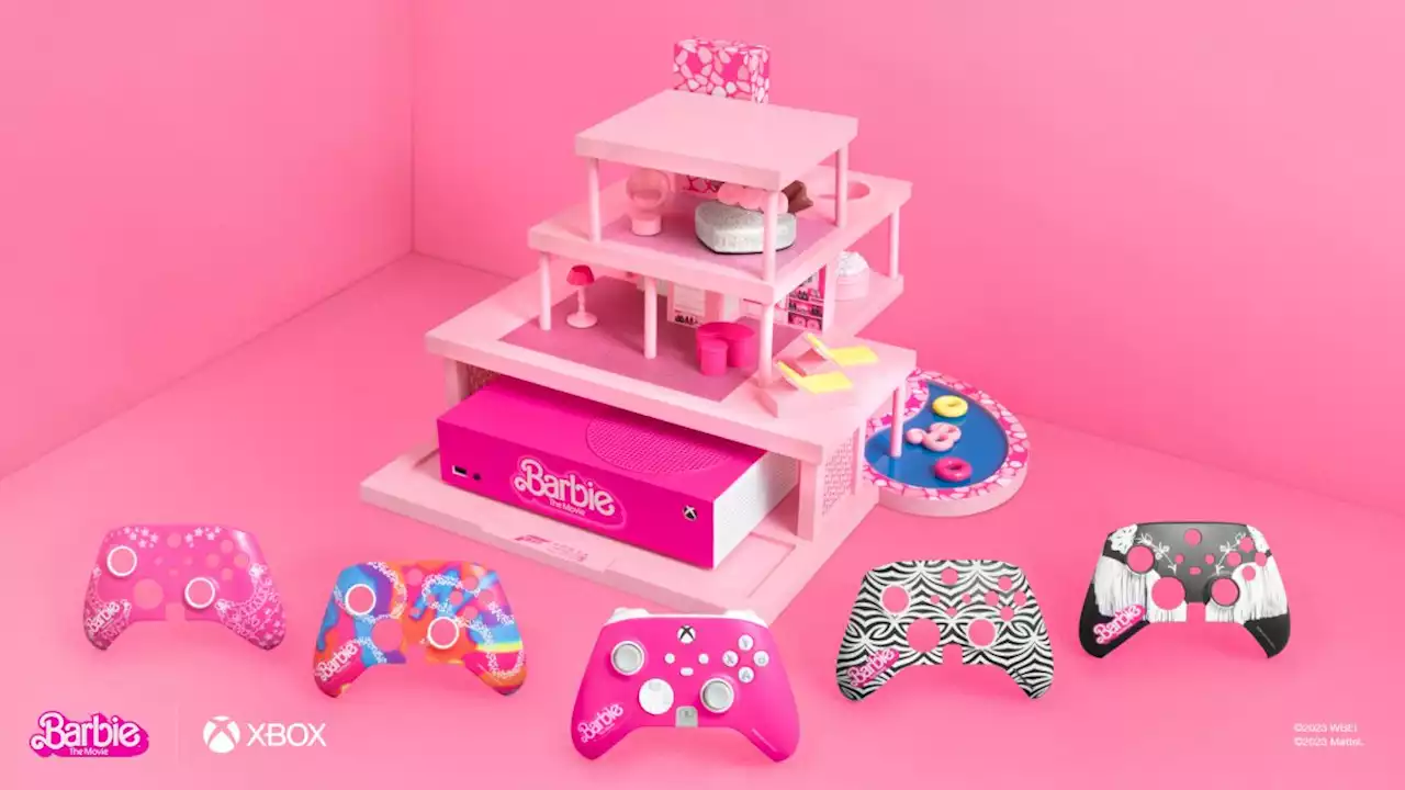 I would die for this delightfully garish Barbie Dreamhouse Xbox console