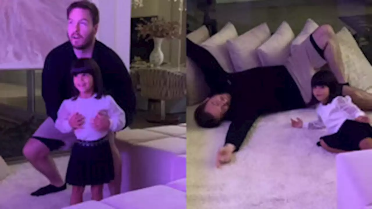 Thiago Nigro posta vídeo dançando com a filha de Maíra Cardi e Arthur Aguiar