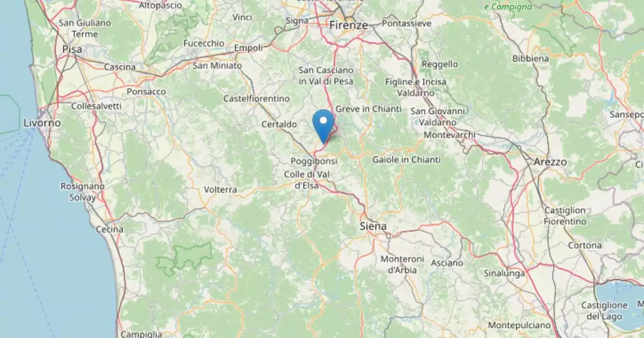 Scossa di terremoto, magnitudo 3,7 in provincia di Siena. Avvertita anche a Firenze