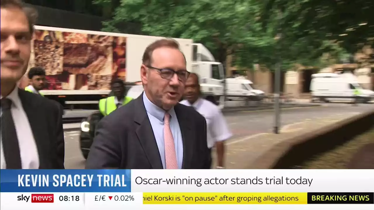 Kevin Spacey trial - latest updates: Waving Spacey in London court as sexual assault trial begins