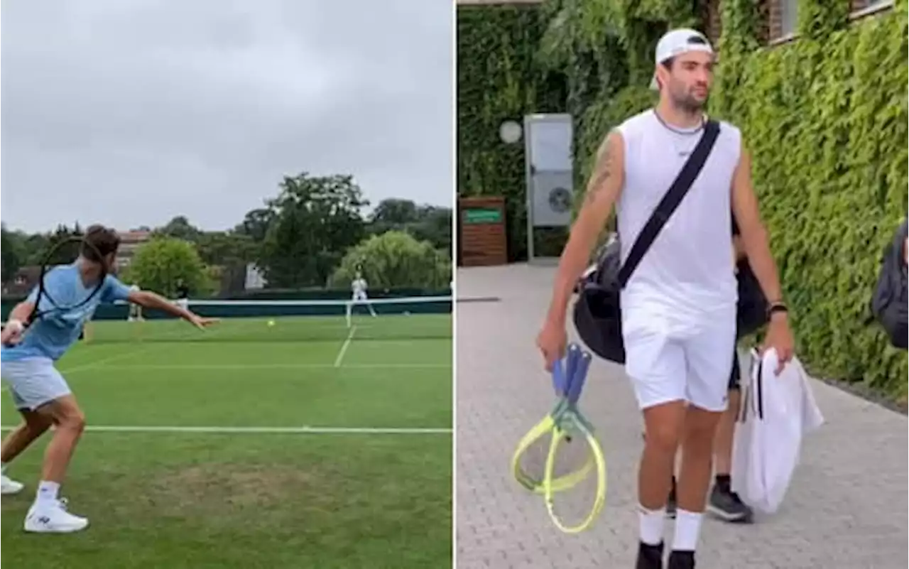 Sinner si allena con Wawrinka sull'erba di Wimbledon. VIDEO