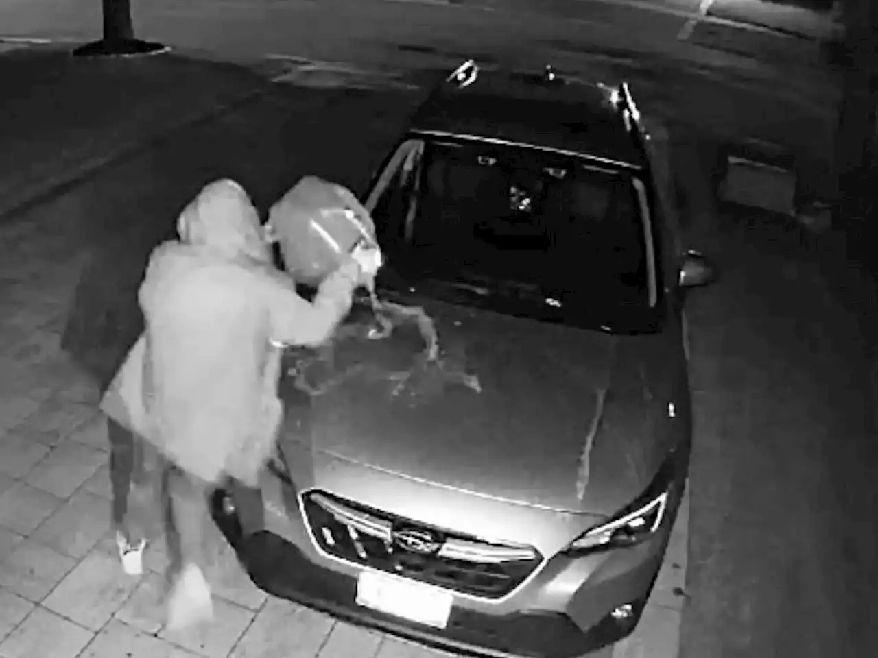 Suspect sought after vehicle set ablaze in Richmond Hill