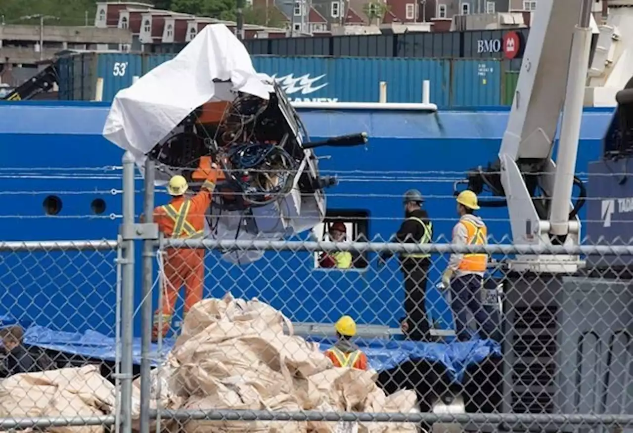 Ship carrying debris from Titan submersible returns to Newfoundland port