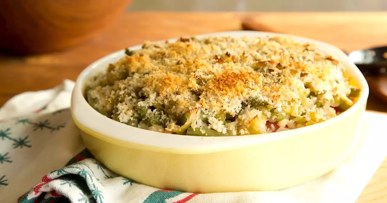 A light and bright summer vegetable casserole