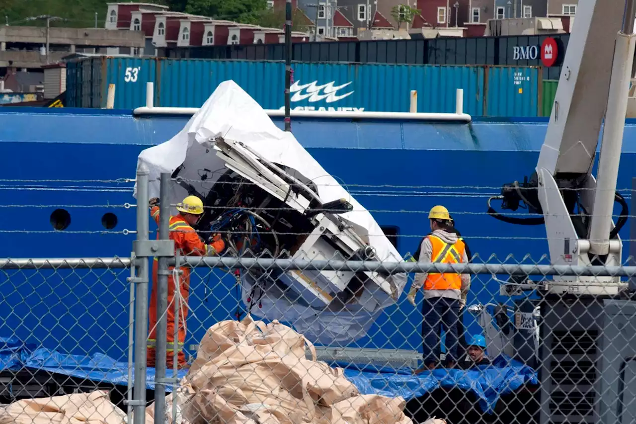 Imploded Titanic submarine seen for first time as pieces recovered up from sea floor