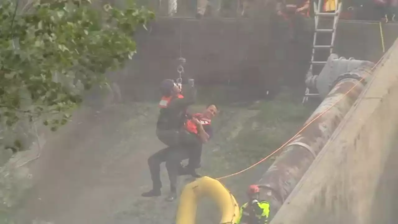 First responders rescued from Passaic River in Clifton, New Jersey