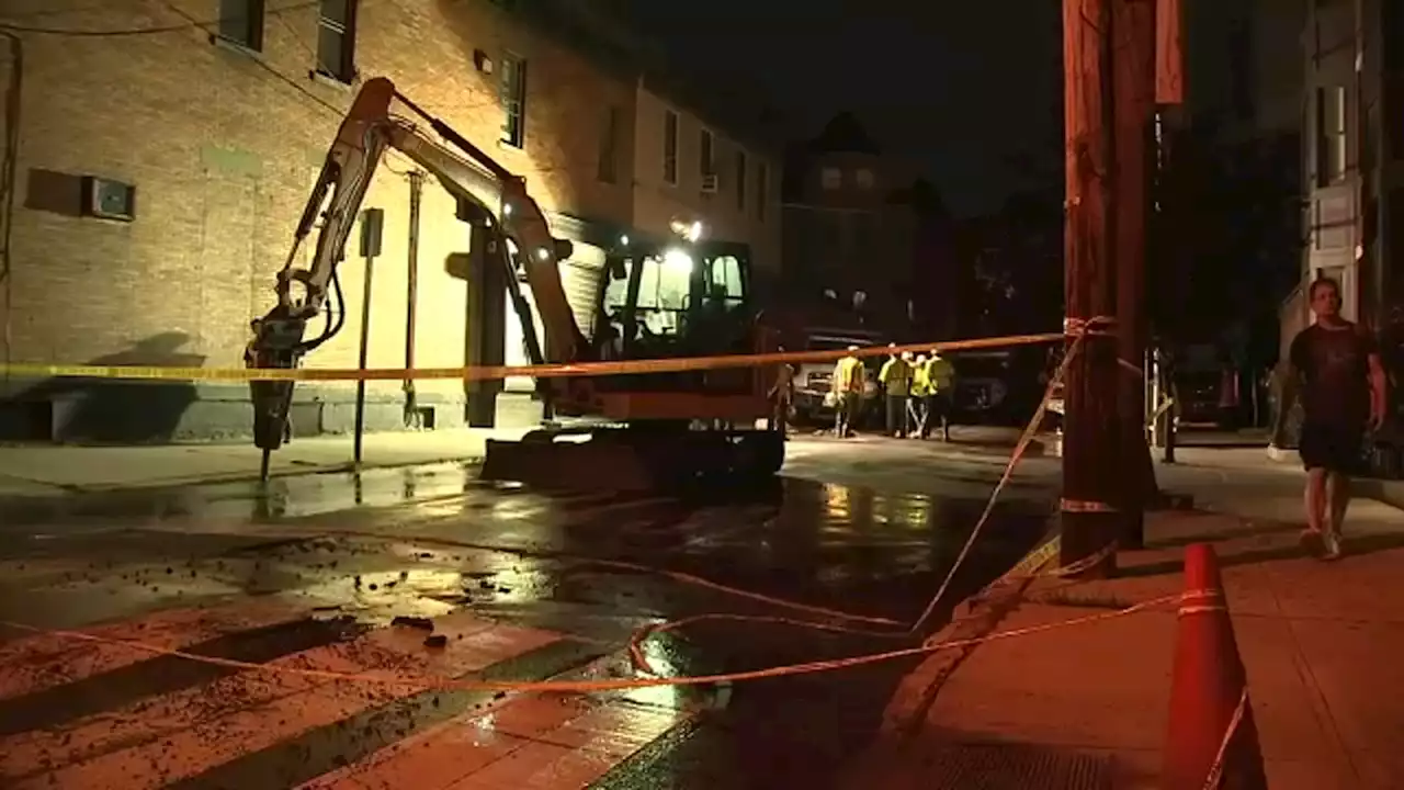 Hoboken water service restored, road repairs continue after water main breaks