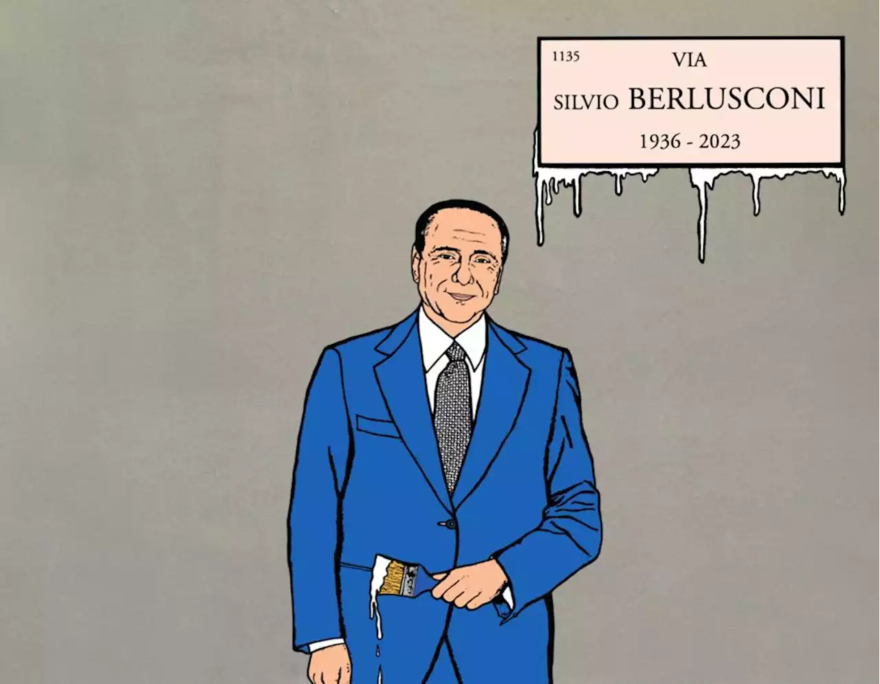 Berlusconi, cancellato murales del Cav a Milano