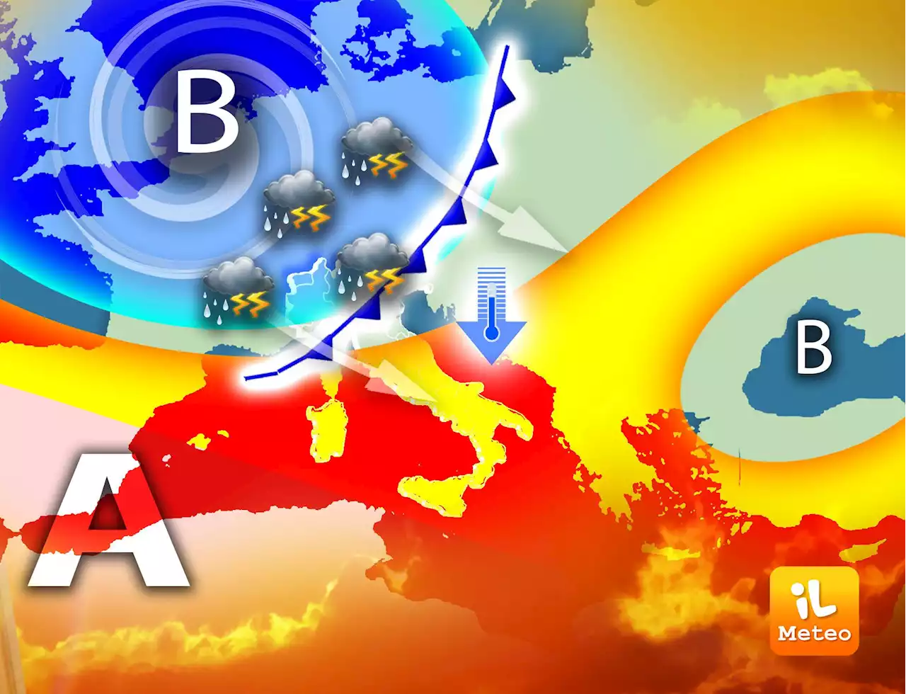 Rara perturbazione atlantica nel cuore dell’estate: è allerta maltempo