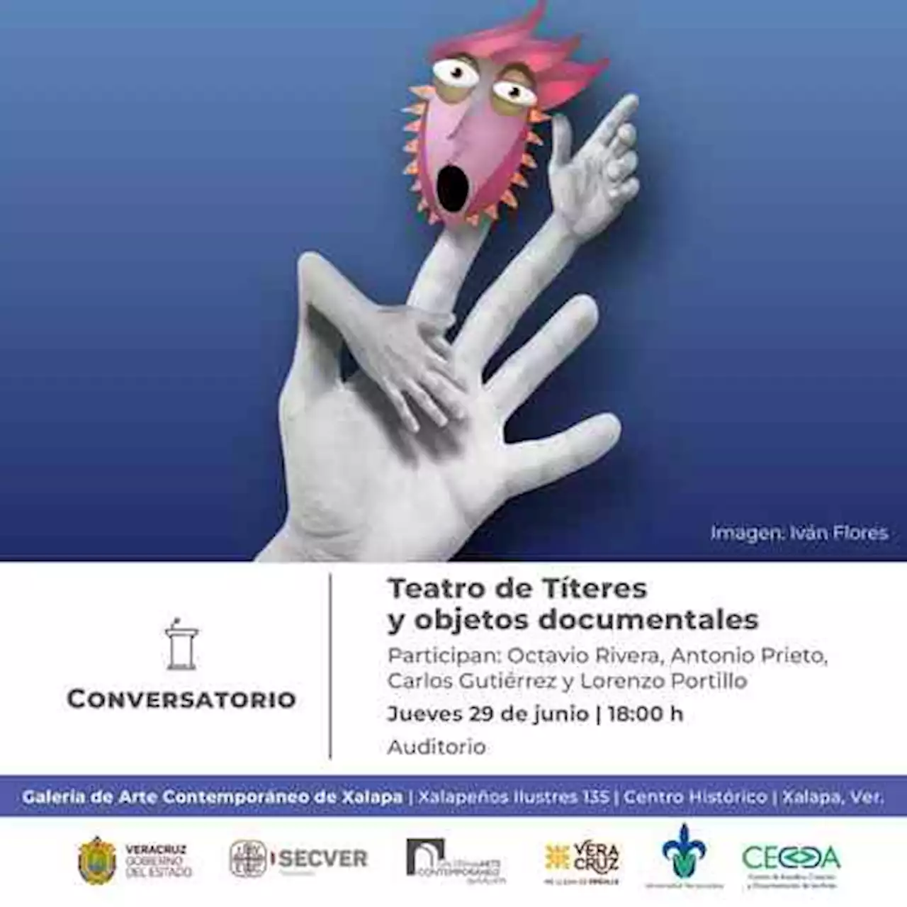 Galería de Arte Contemporáneo invita a charla sobre teatro; hablarán de títeres