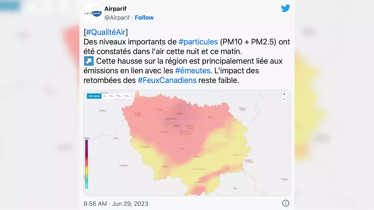 Mort de Nahel à Nanterre : les violences ont fait bondir la pollution en Île-de-France