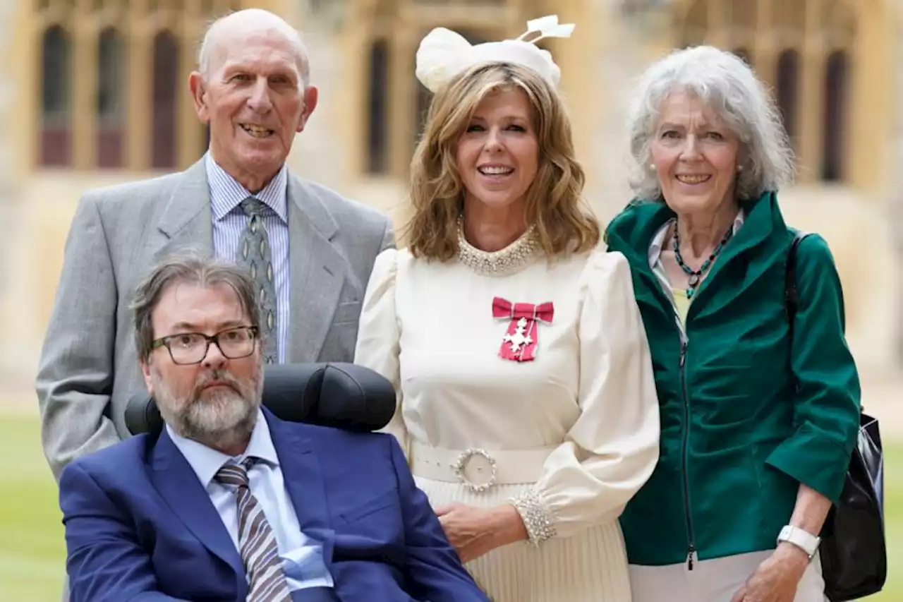 Kate Garraway receives MBE from Prince William as husband Derek Draper watches