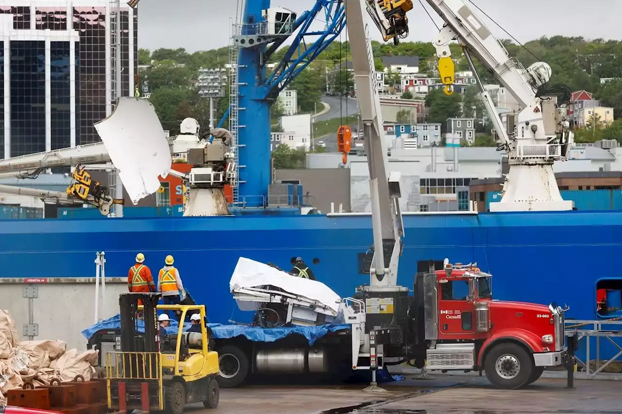 Pieces of shattered Titan submersible brought ashore in Canada