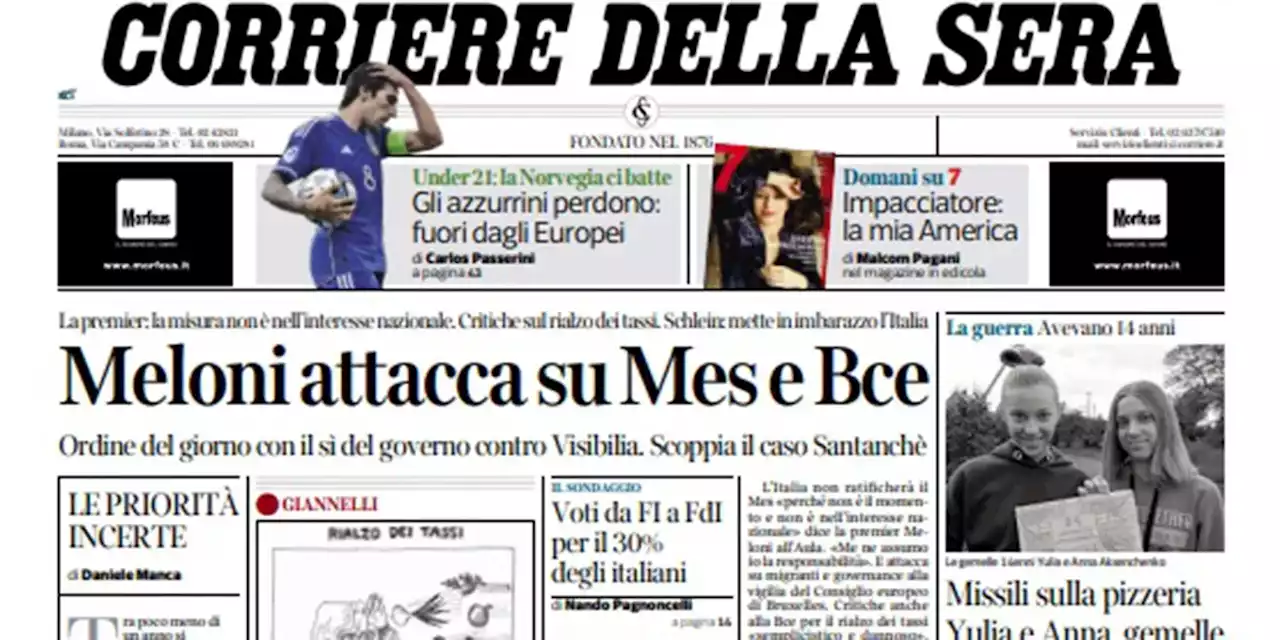 Le prime pagine di oggi - Il Post