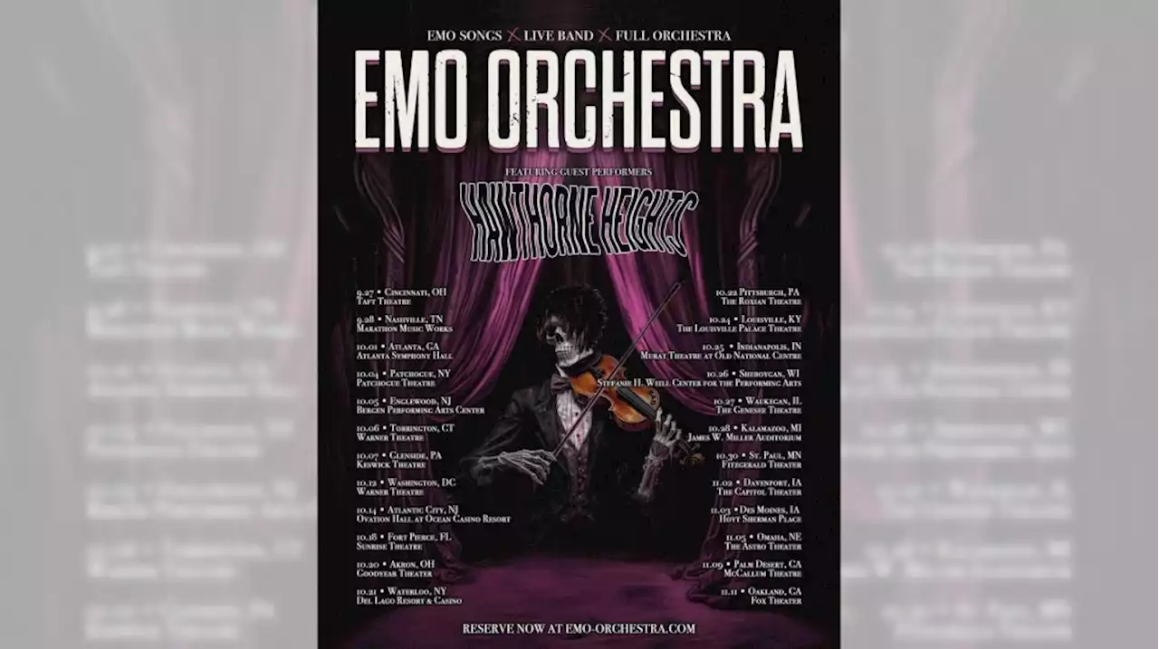 Emo Orchestra is coming to Palm Desert with Hawthorne Heights in November