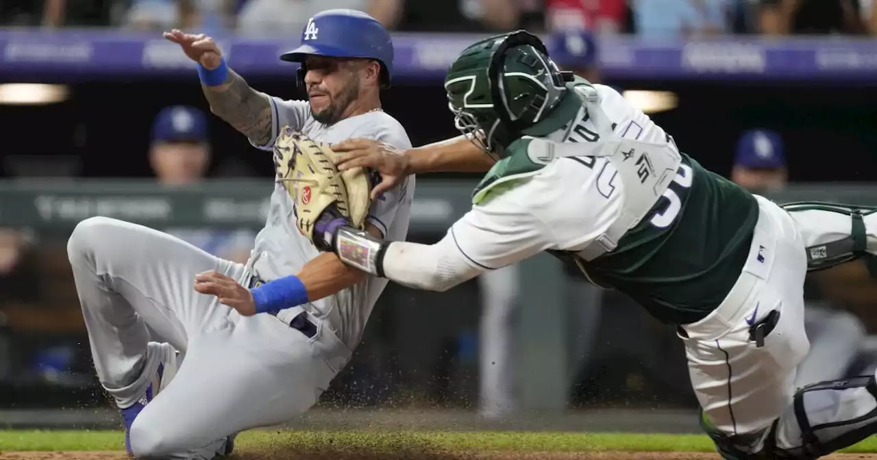 Dodgers' rally falls short in high-scoring affair against Rockies