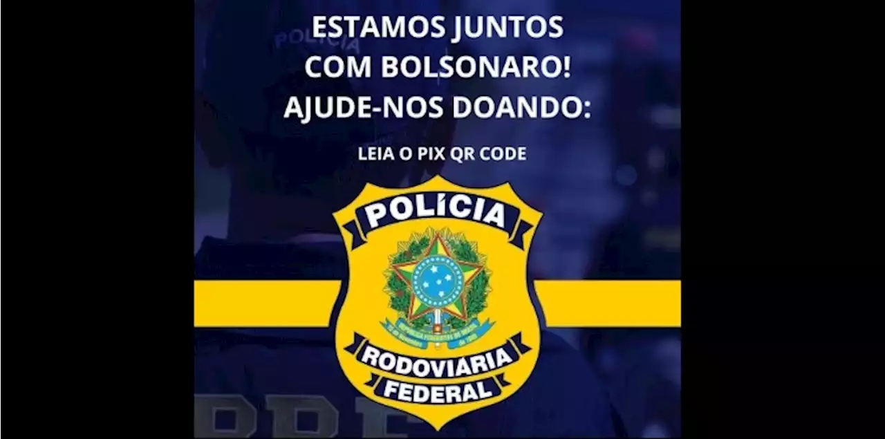 Perfil da PRF de Sergipe pede doações para Bolsonaro via Pix