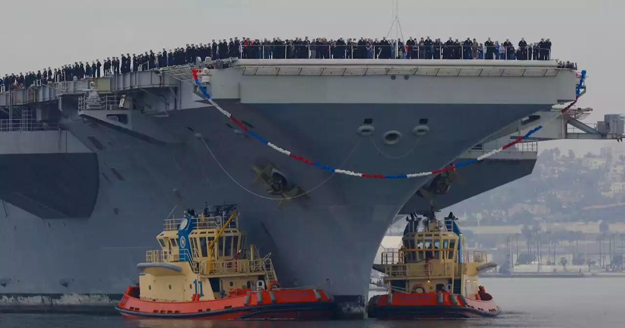 Sailors knock down small fire aboard aircraft carrier USS Abraham Lincoln in San Diego Bay