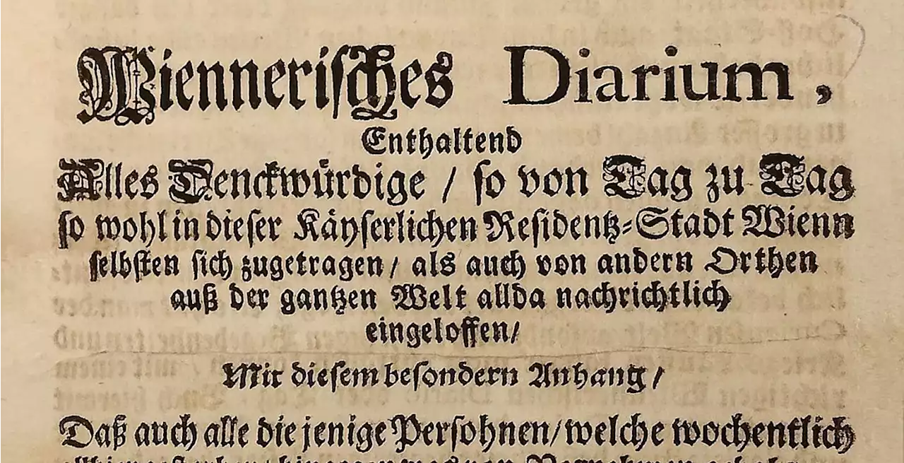 Die Anfänge der 'Wiener Zeitung' - Wo weht der Geist von 1703?