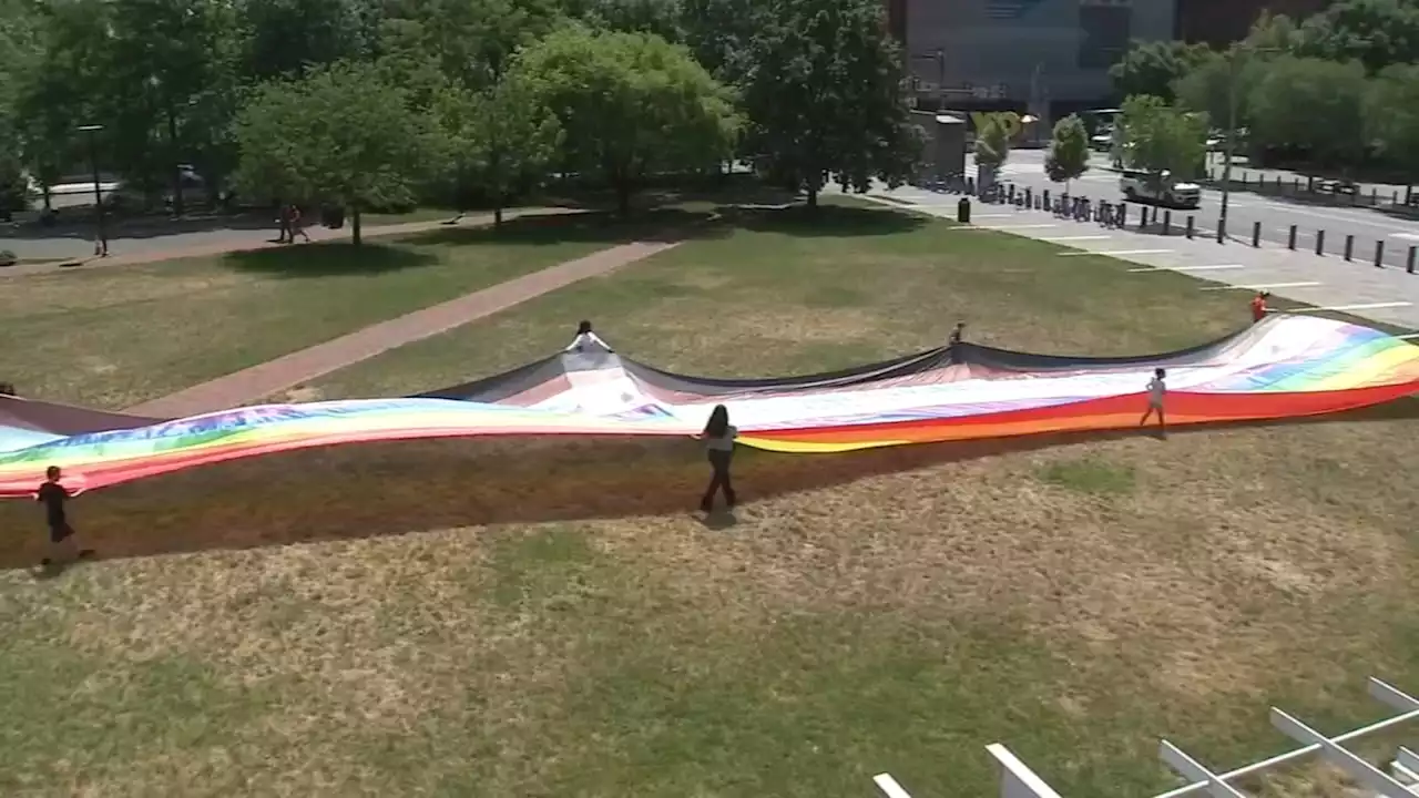 Record-breaking pride flag, fight for justice kick off Philadelphia Pride Month