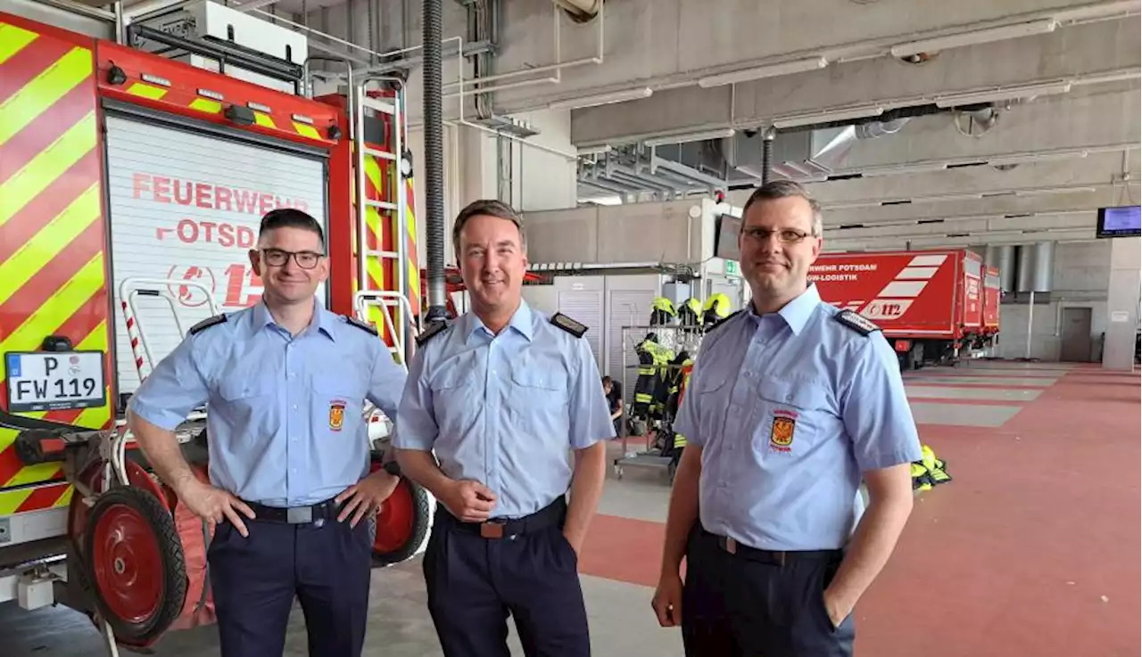 Potsdamer Feuerwehr stellt neues Führungstrio vor