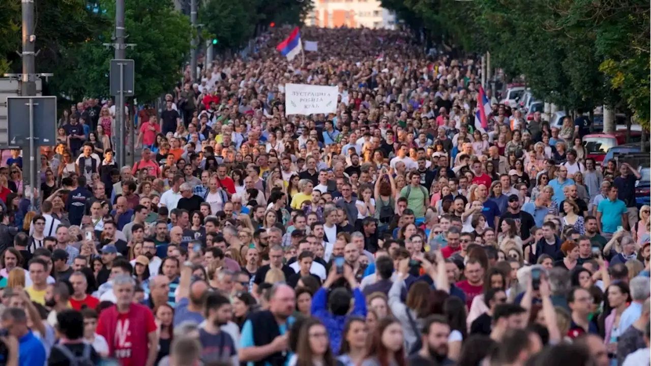 Protesters back on the streets of Belgrade as president ignores calls to stand down