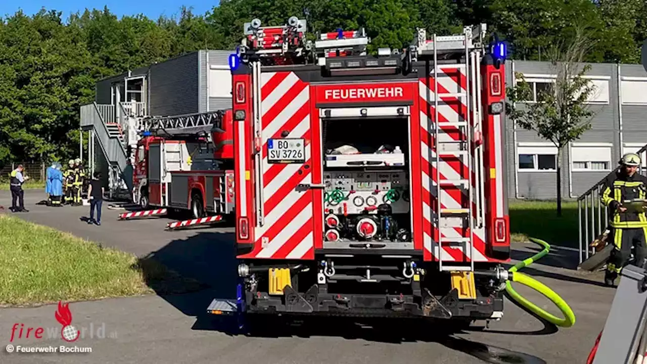 D: Zimmerbrand in Containerunterkunft in Bochum → vier Verletzte