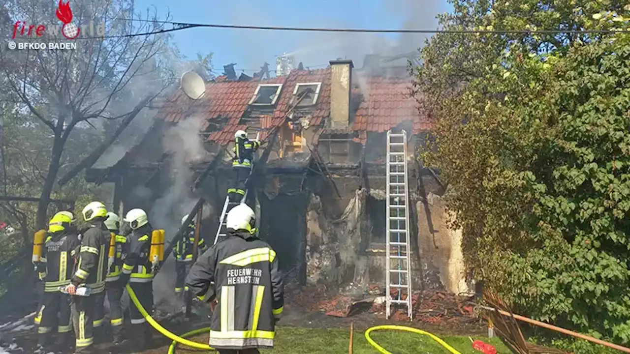 Nö: 7 Feuerwehren bei Wohnhausbrand in Hernstein