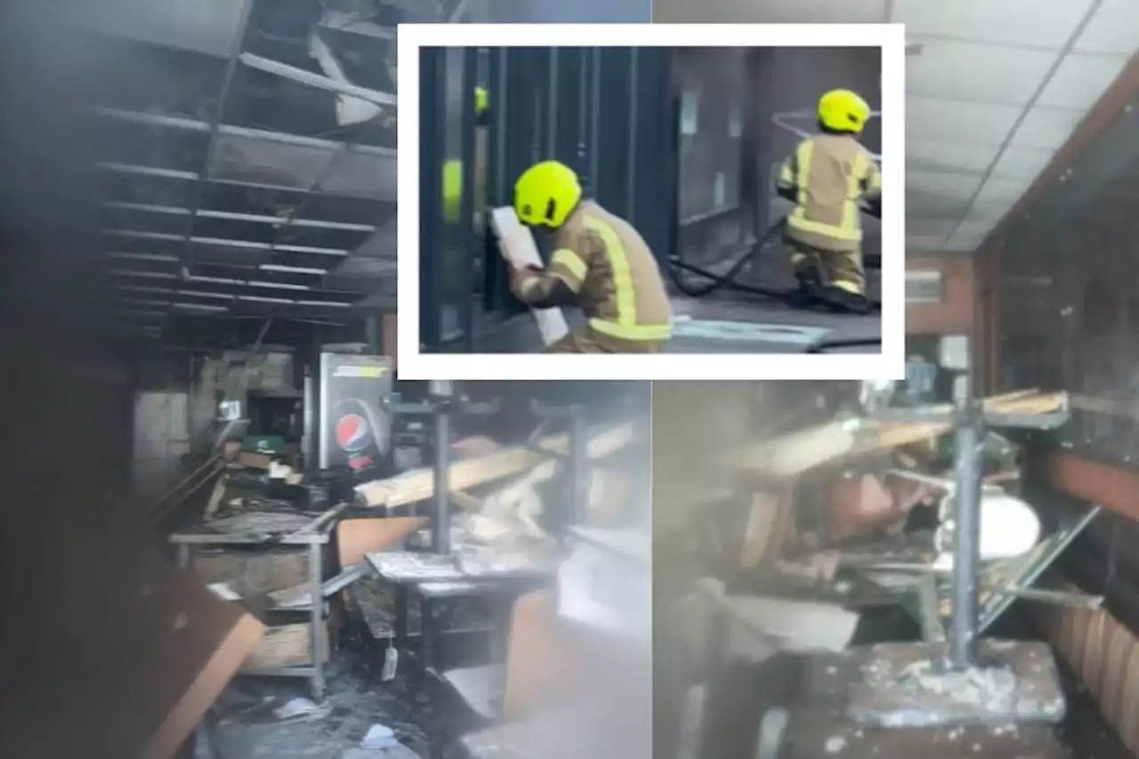 Pictures show Subway restaurant badly destroyed by Paisley fire