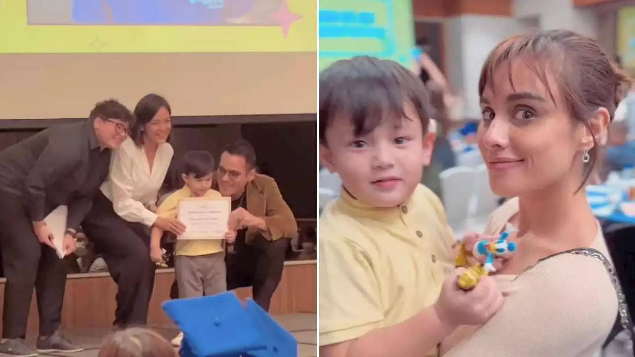 Max Collins, Pancho Magno reunite for son Skye's moving up day