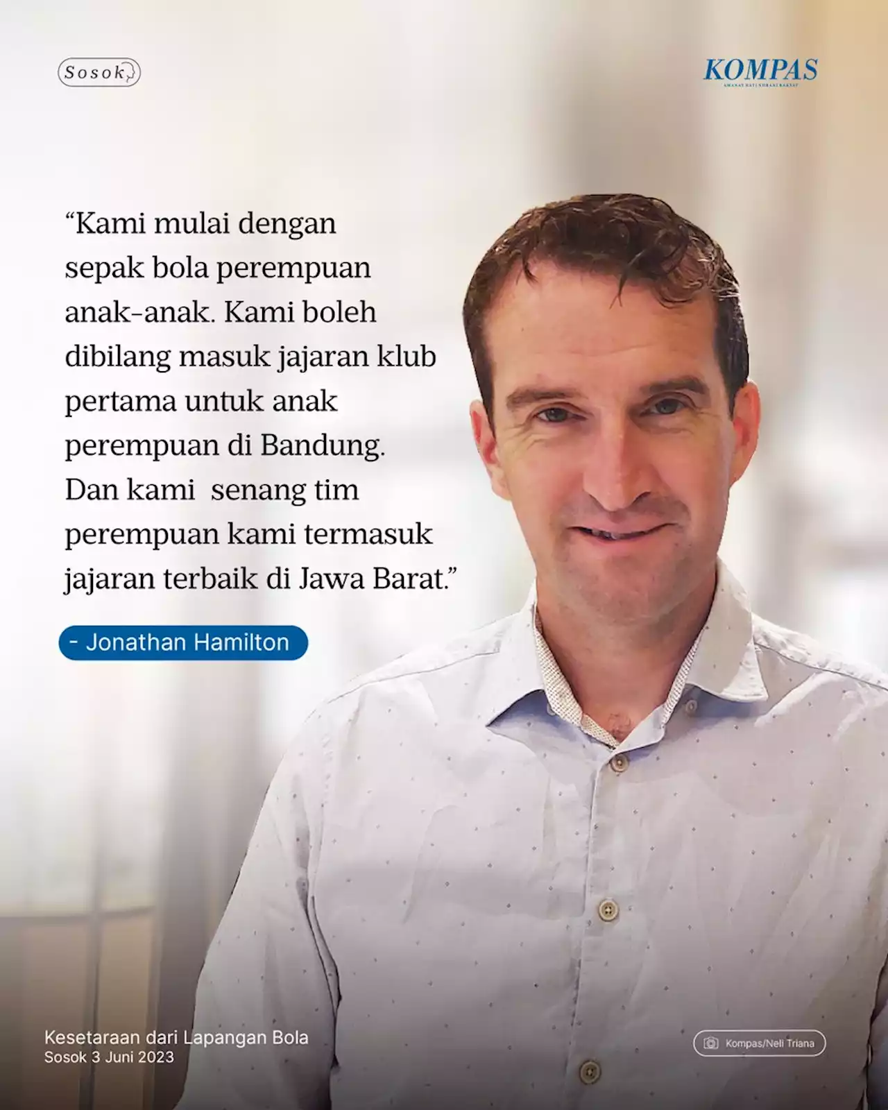 Jonathan Hamilton, Kesetaraan dari Lapangan Bola