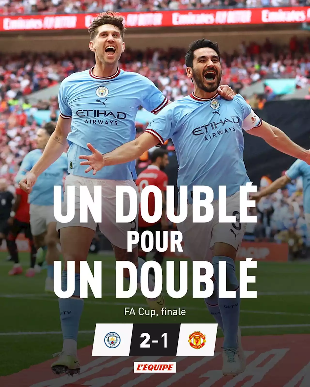 Manchester City remporte la Coupe d'Angleterre contre United et se rapproche du triplé