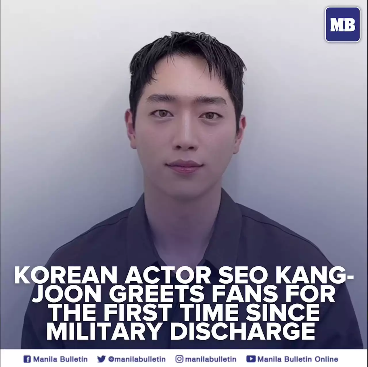 Korean actor Seo Kang-joon greets fans for the first time since military discharge