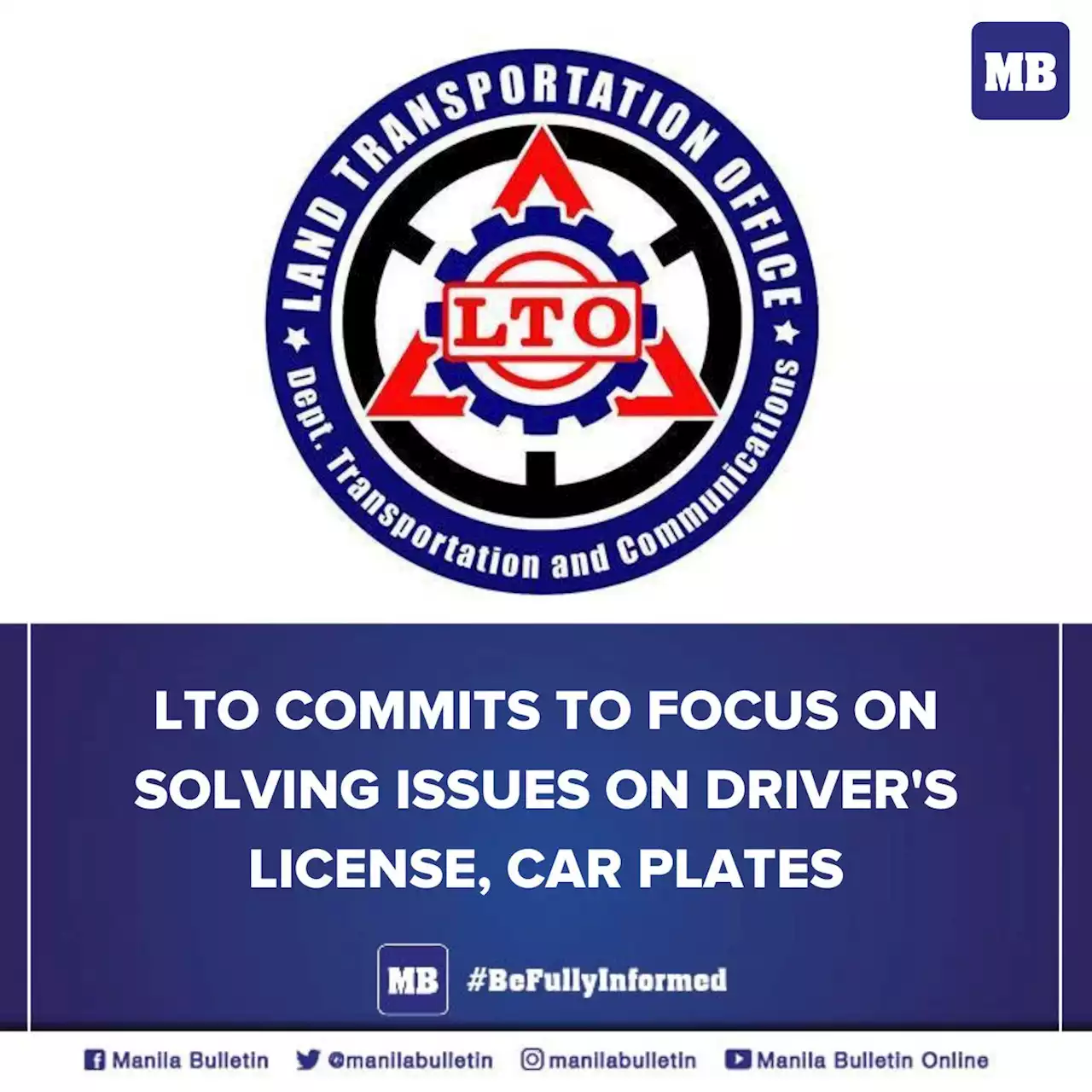 LTO commits to focus on solving issues on driver's license, car plates