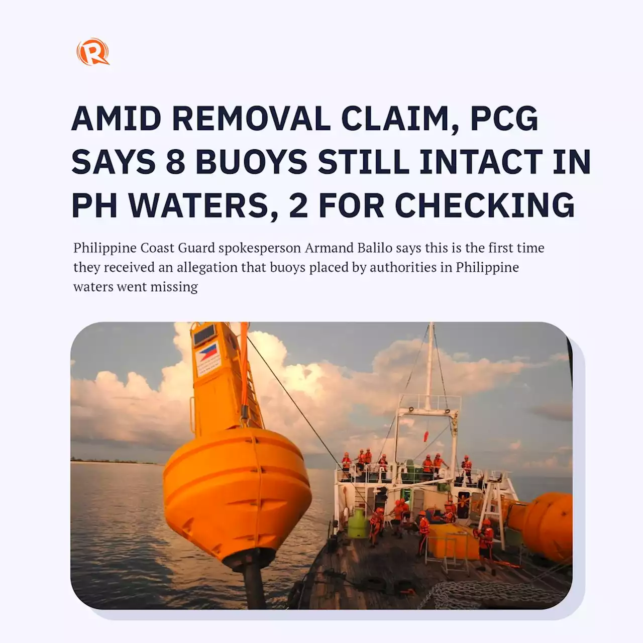 Amid removal claim, PCG says 8 buoys still intact in PH waters, 2 for checking