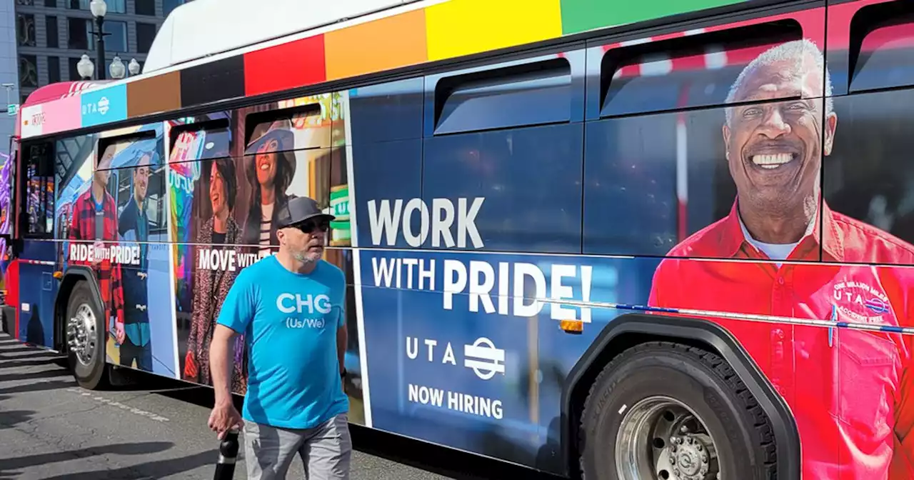 UTA pulls bus with pride livery from annual Pride Parade