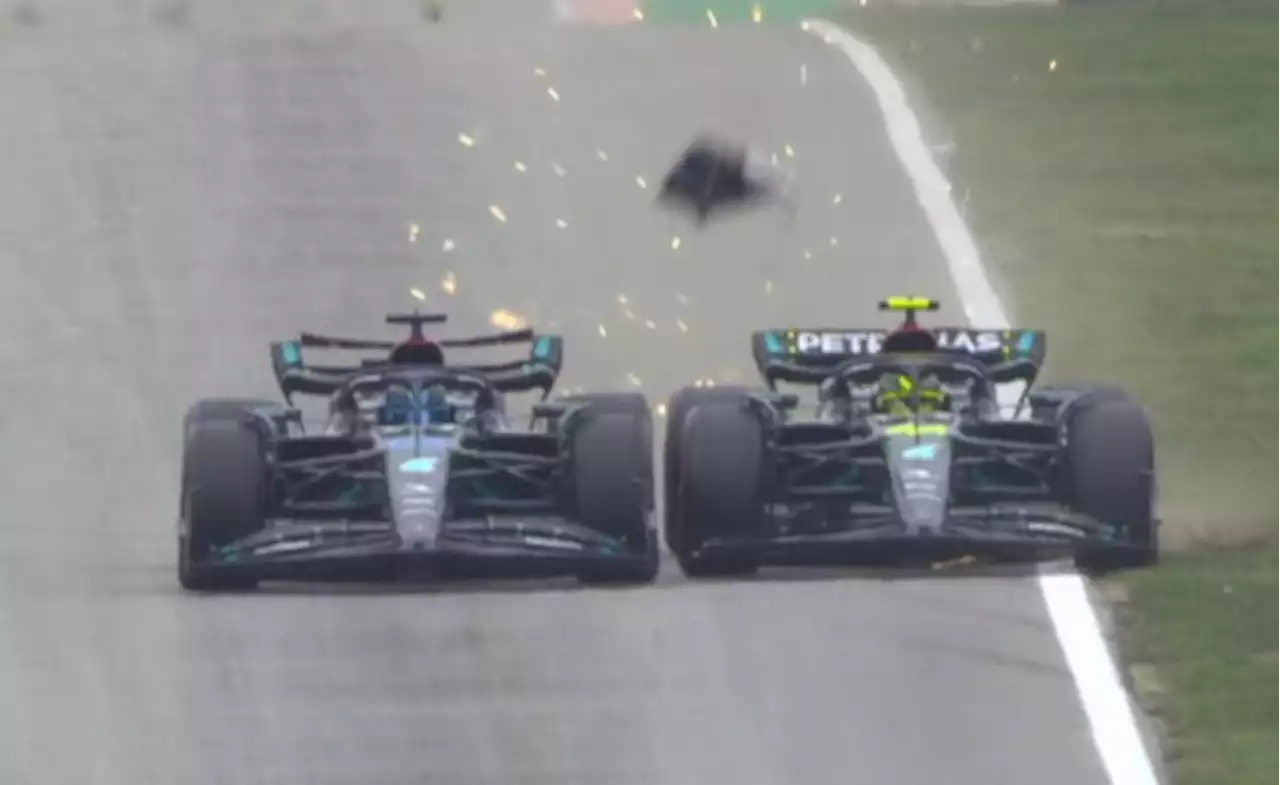 Lewis Hamilton labels teammate George Russell 'really dangerous' as pair collide