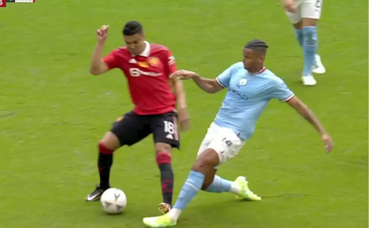 Man United's Casemiro accused of 'leg-breaking tackle' on Akanji in FA Cup final