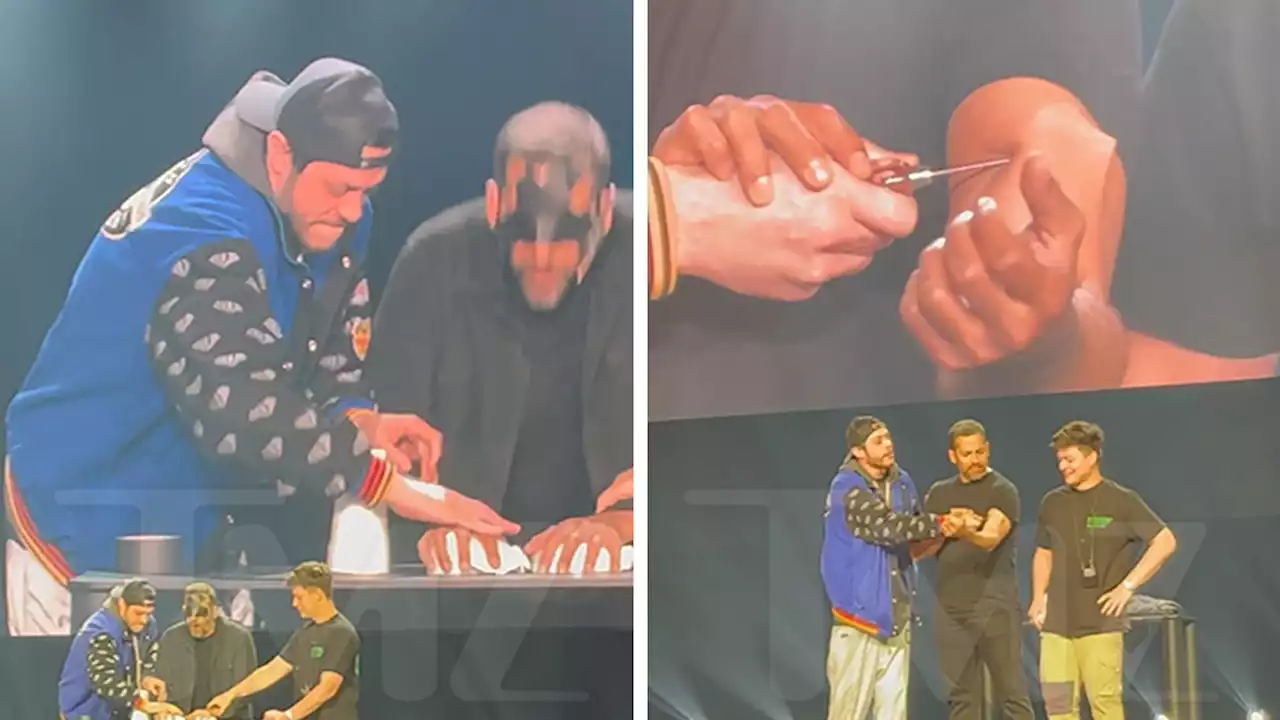 Pete Davidson Helps David Blaine Perform Gross Magic Trick