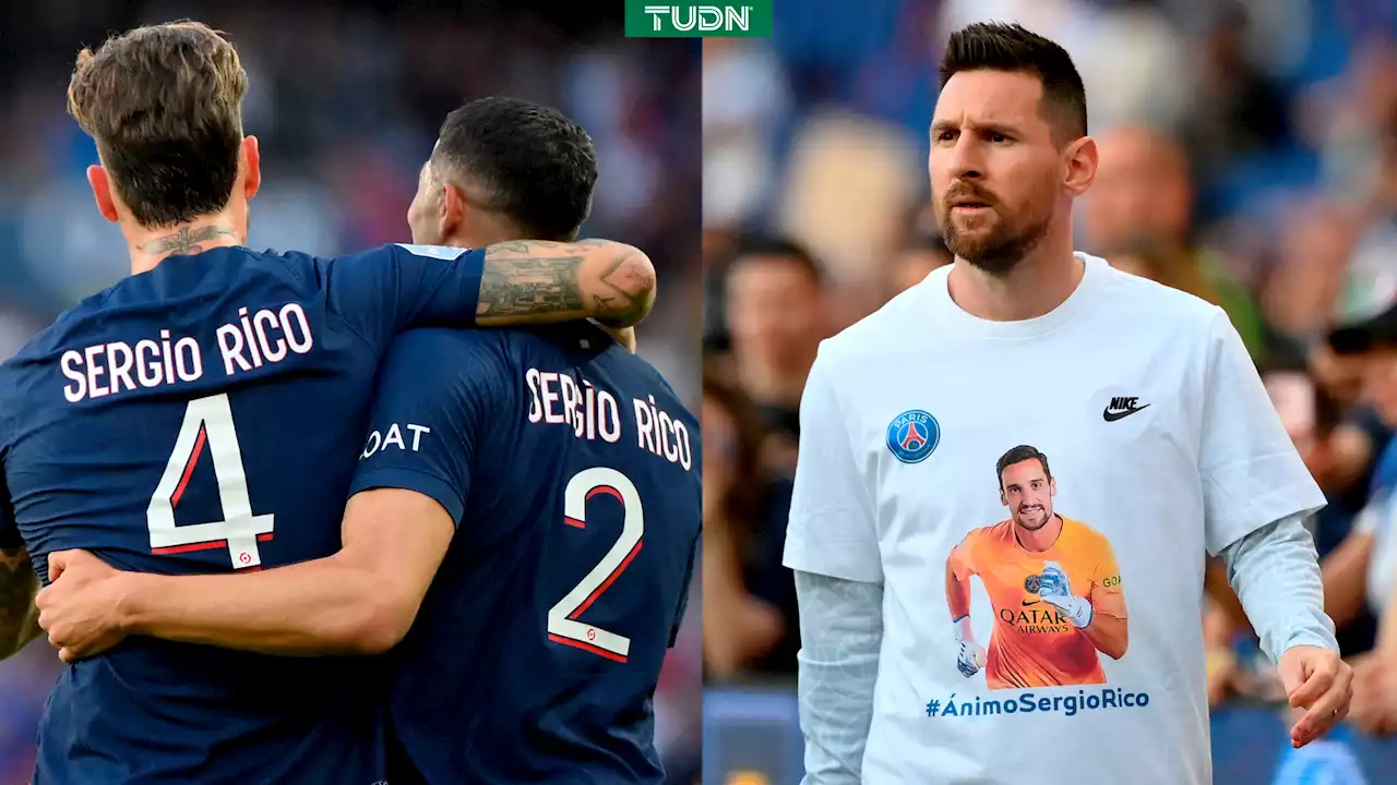 Jugadores del PSG homenajean a Sergio Rico tras sufrir grave accidente en caballo