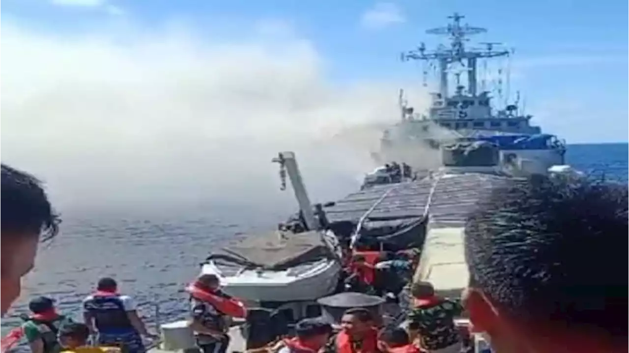 KRI Teluk Hading 538 Terbakar di Perairan Sulsel, Ini Penjelasan TNI AL