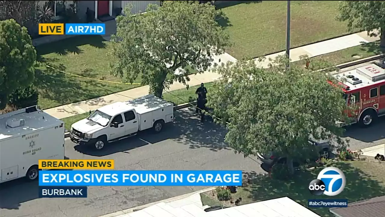 Explosives found inside garage in Burbank prompts response from bomb squad, authorities say