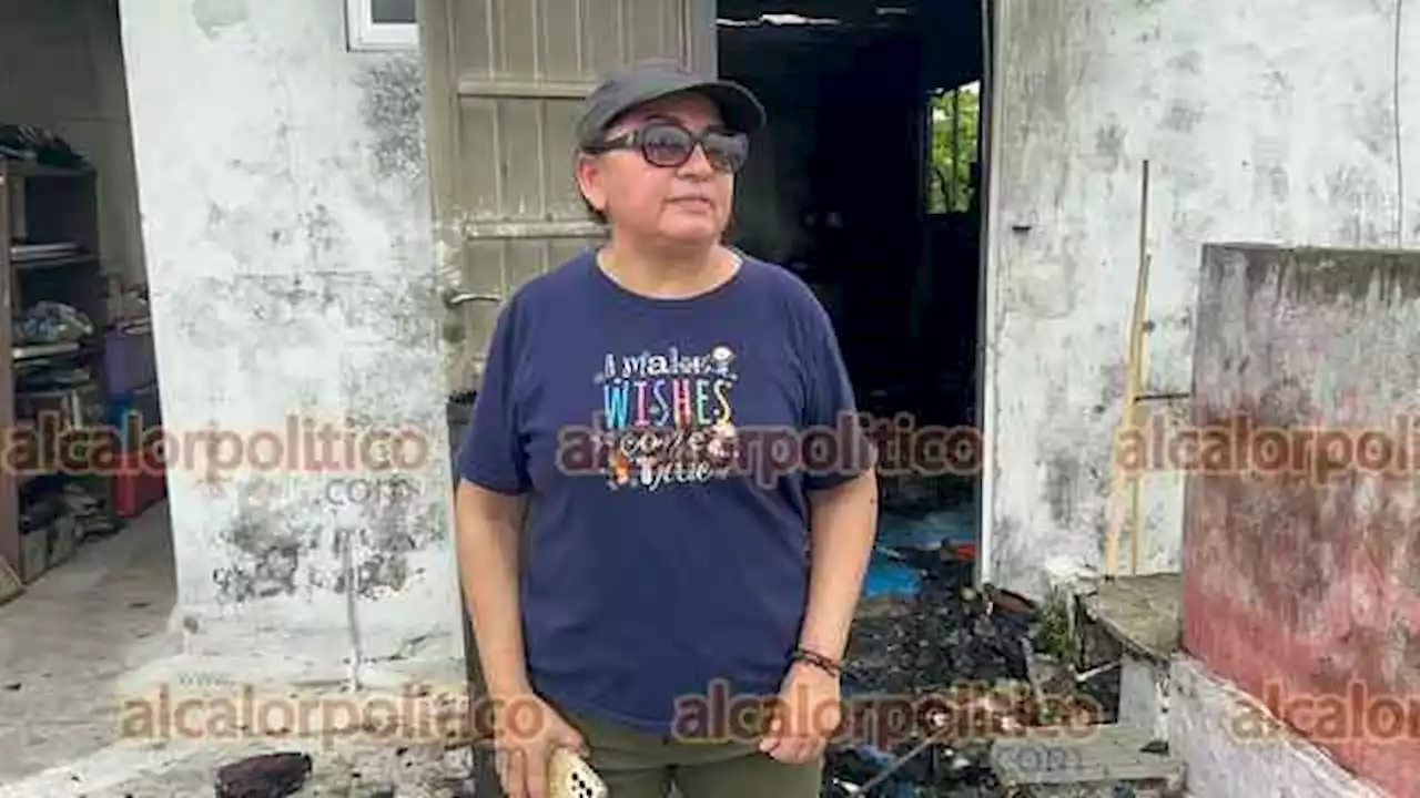 Perdió todo en incendio, ahora pide apoyo de población de Coatzacoalcos