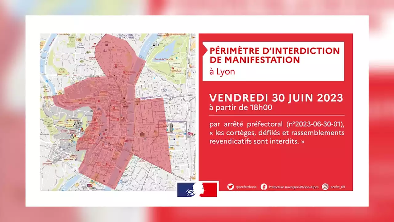 Violences urbaines: les manifestations interdites dans un large périmètre à Lyon