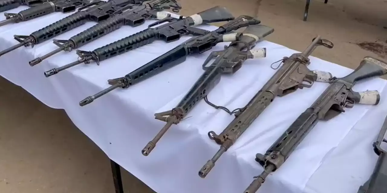 Armas incautadas por el Ejército serán fundidas para proyectos educativos y viviendas