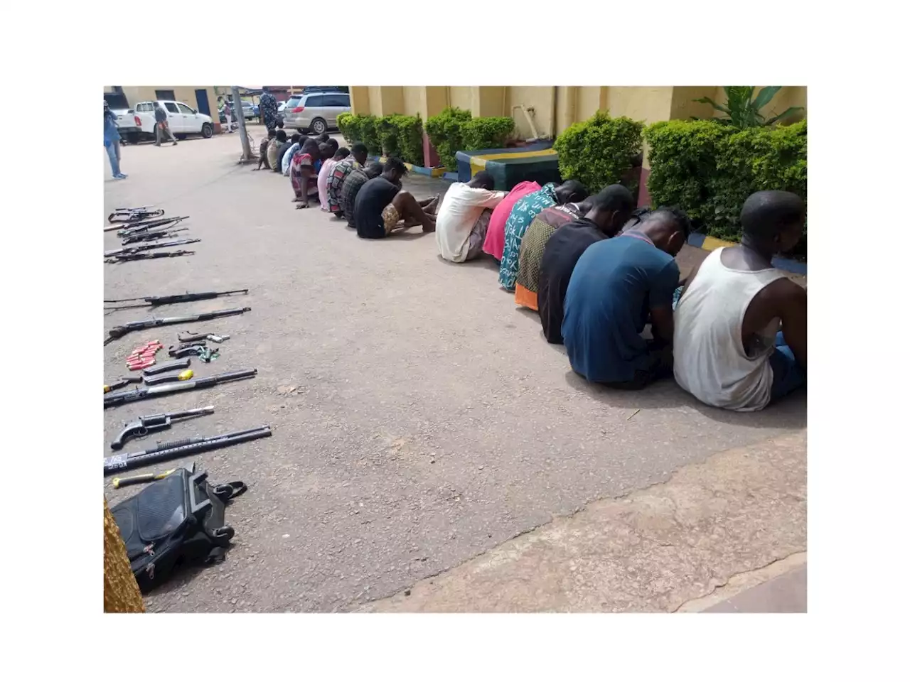 12 suspects responsible for killing of police officers, INEC staff paraded in Ebonyi