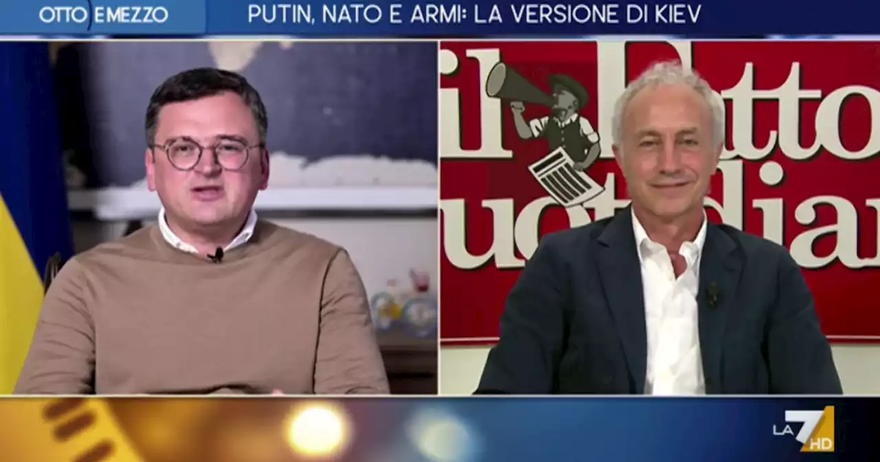 Il ministro ucraino Kuleba a Travaglio su La7: 'Negoziato? Solo quando la Russia si ritirerà dai nostri territori'. E cita la Champions League - Il Fatto Quotidiano