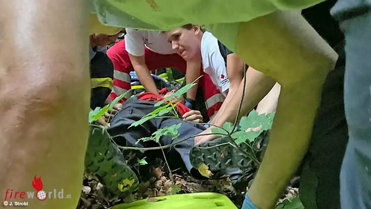 Oö: Feuerwehr, Rotes Kreuz, Polizei und Drohnengruppe beüben Suchaktion in Mondsee