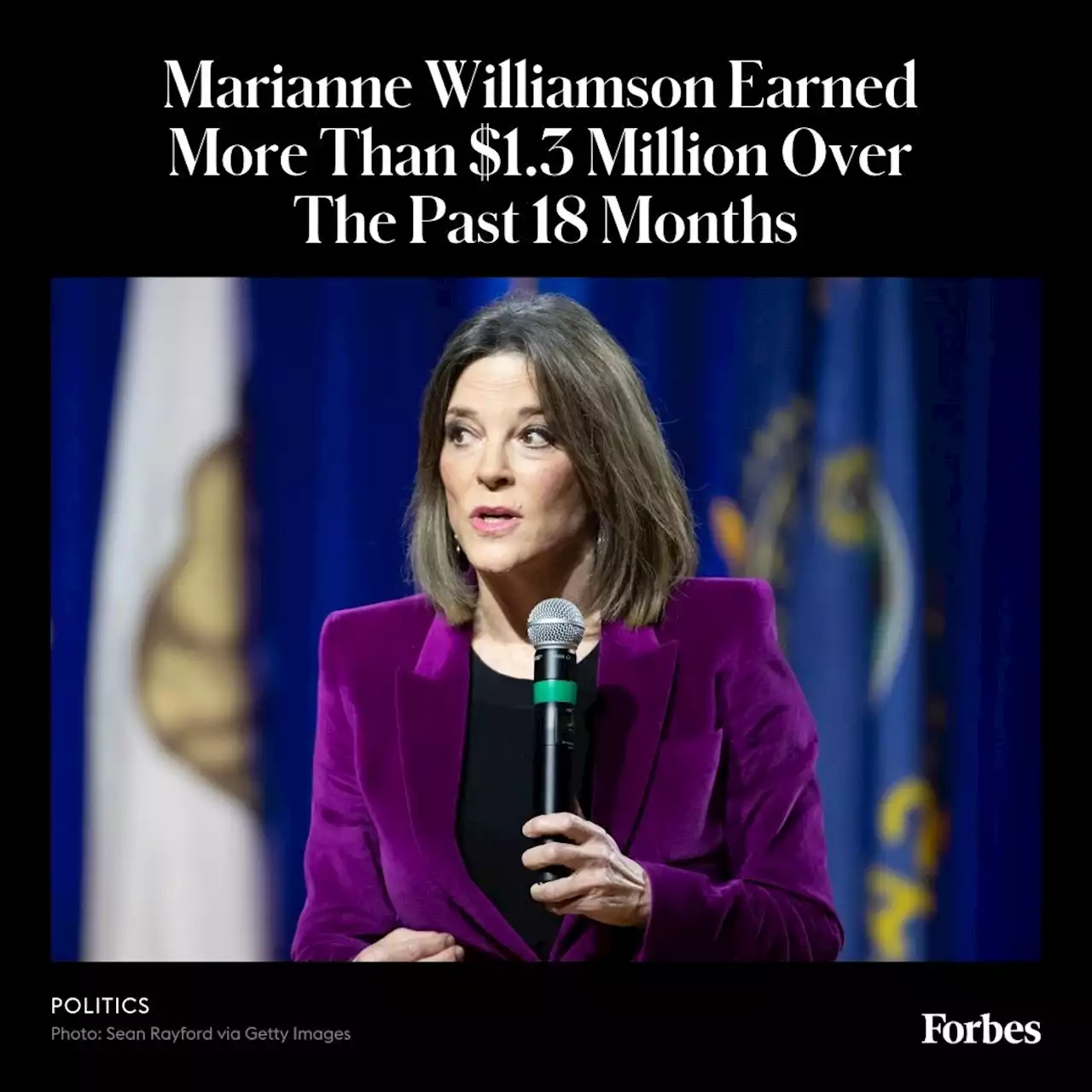 Marianne Williamson Earned More Than $1.3 Million Over The Past 18 Months